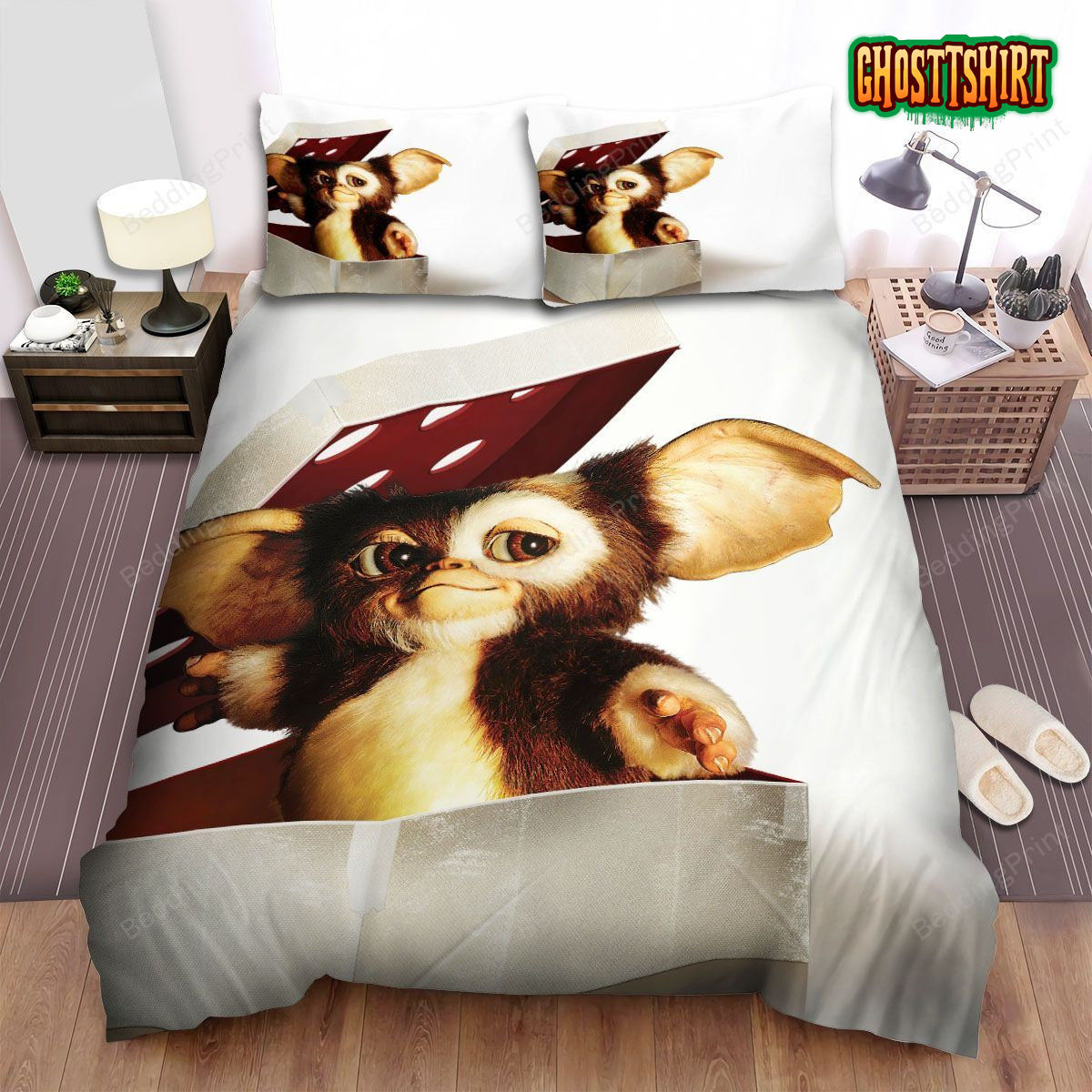Gremlins White Background Bed Sheets Duvet Cover Bedding Set