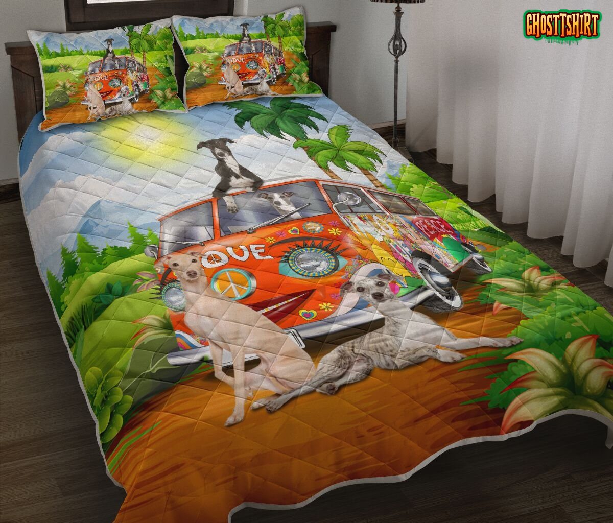 Greyhound Hippie Bedding Set