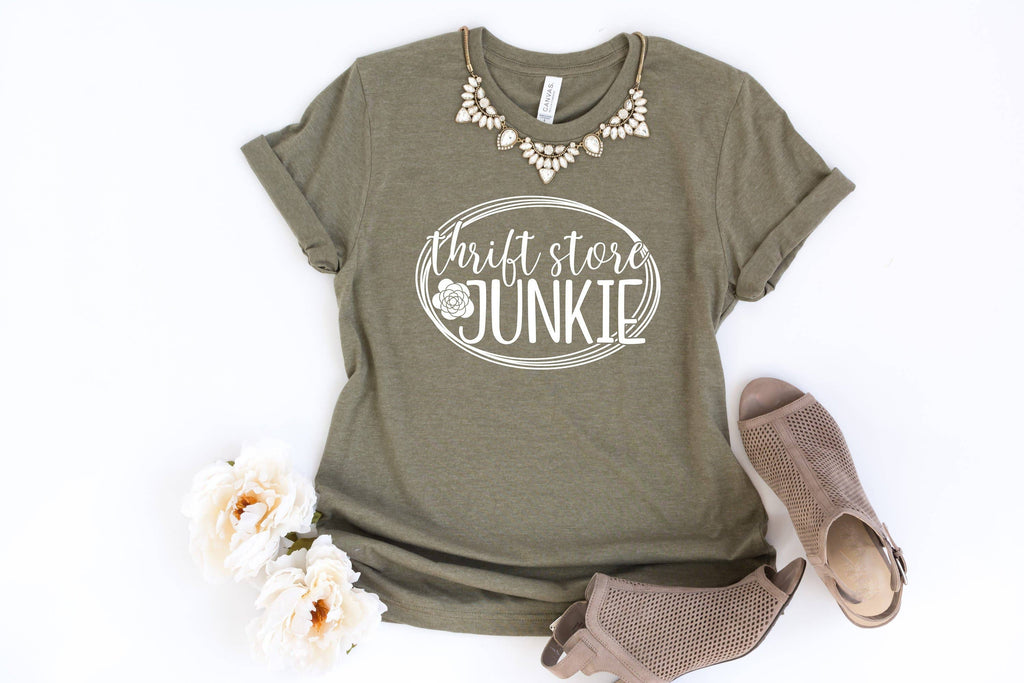 Thrift Store Junkie Tee Shirt | Mom Tee