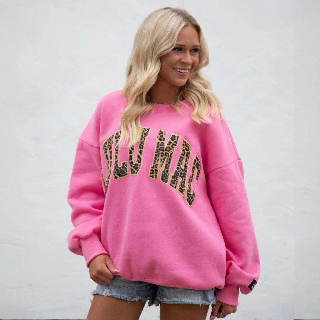 Wild Mama Graphic Sweatshirt | LEOP-9571-BUBBLEGUM