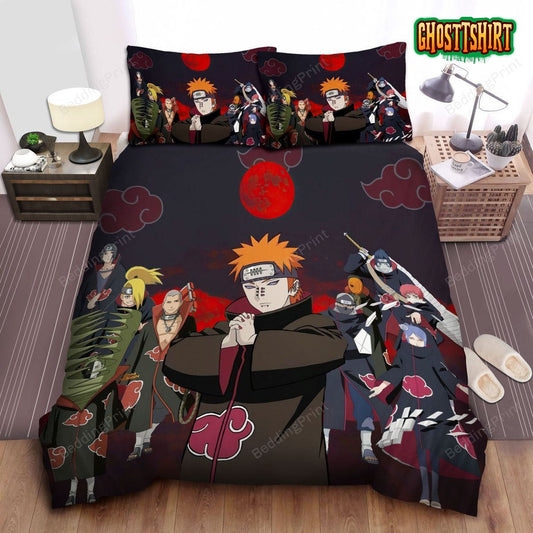 10 Members Of Akatsuki Bed Sheets Duvet Cover Bedding Set