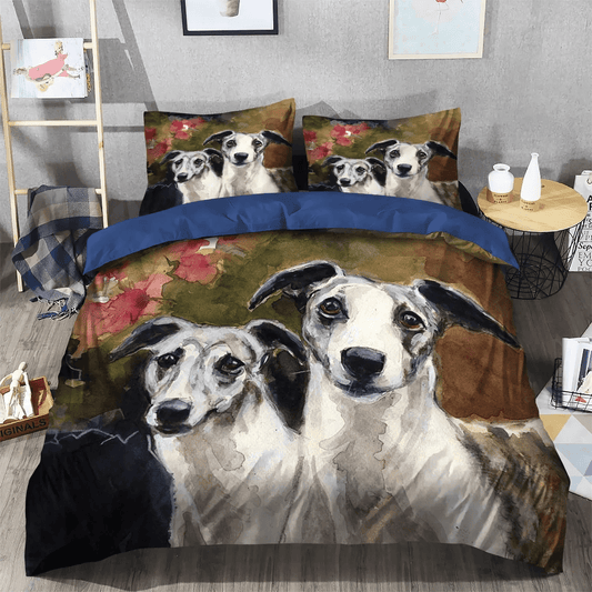 Greyhound Bedding set, Whippet Mom Soft Duvet Cover Set, Whippet Dog Queen Size Bedding Set, Whippet Bedding Set, Gifts for Whippet