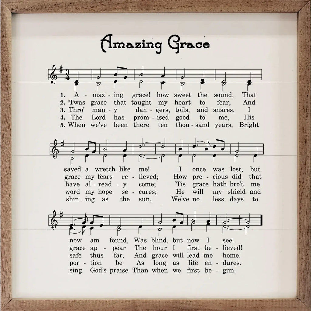 Amazing Grace Sheet Music White