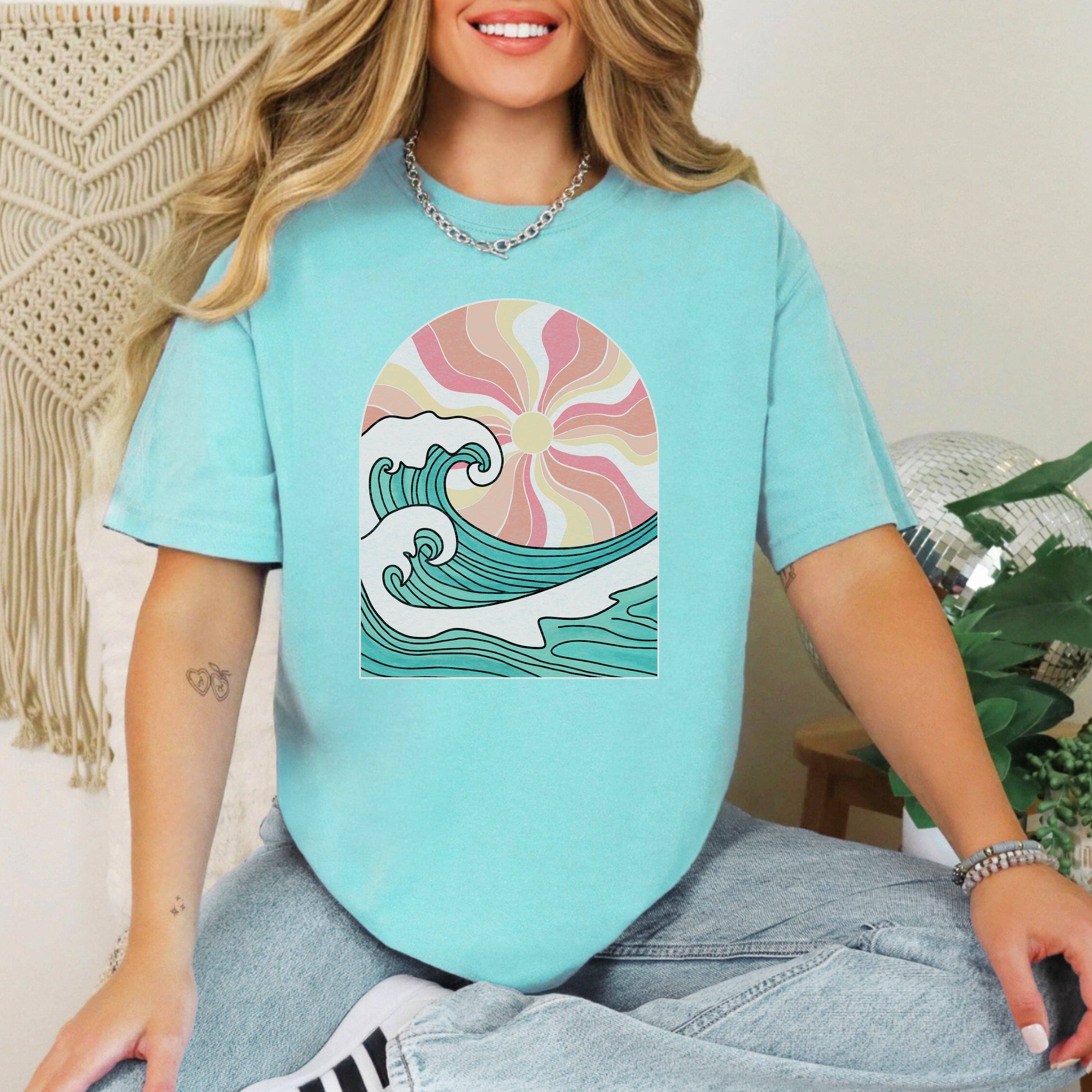 Custom Ocean Sunset Tee | Beach | Wave