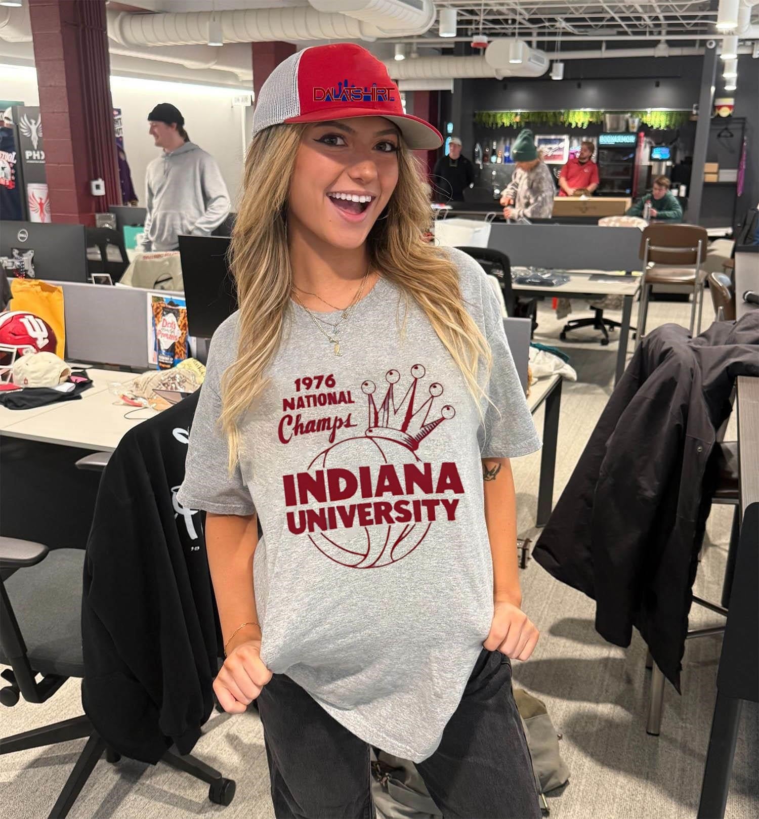 1976 National Champs Indiana University Basketball Crown shirt