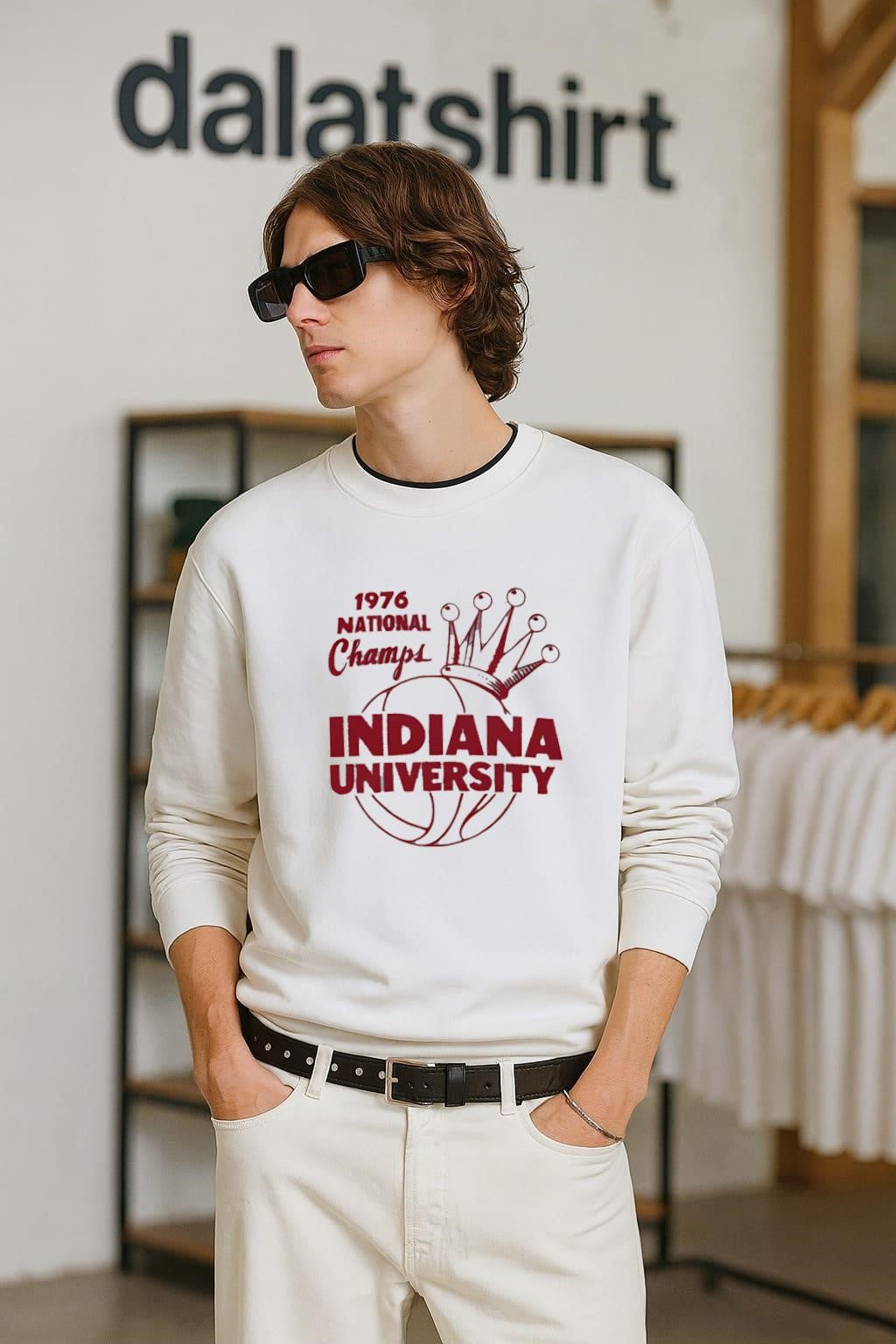 1976 National Champs Indiana University Basketball Crown shirt