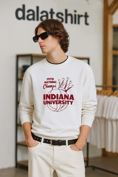 1976 National Champs Indiana University Basketball Crown shirt
