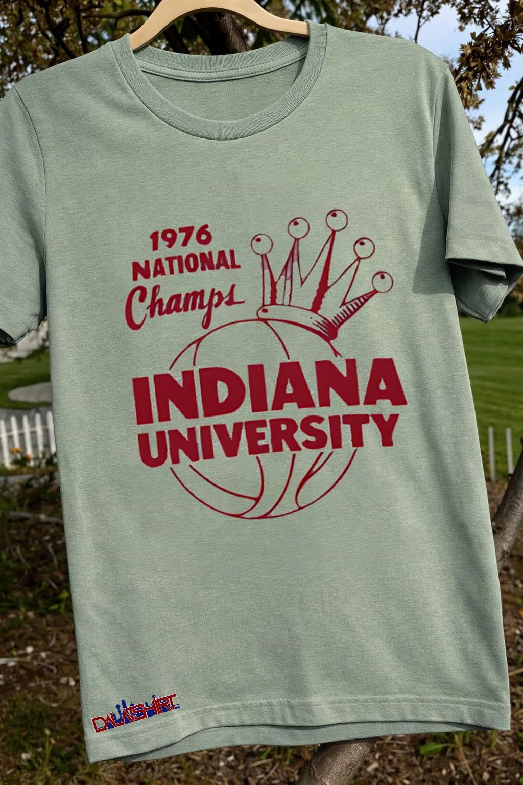 1976 National Champs Indiana University Basketball Crown shirt