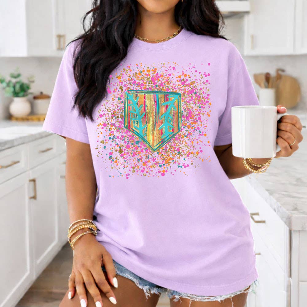 Splatter Home Plate Tee