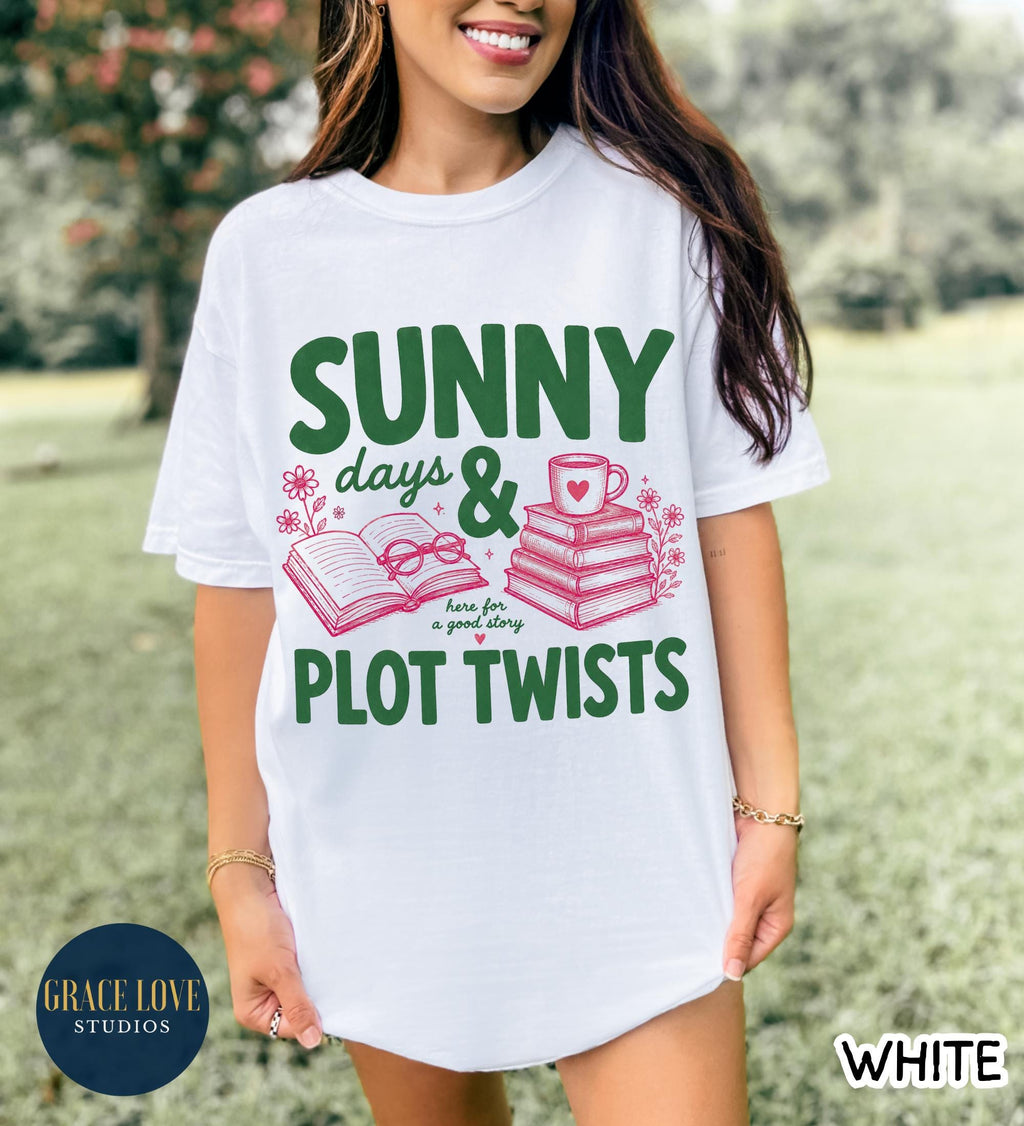 Sunny Days Plot Twists Summer Comfort Colors Book Lover Booktok Literary Readers (3)