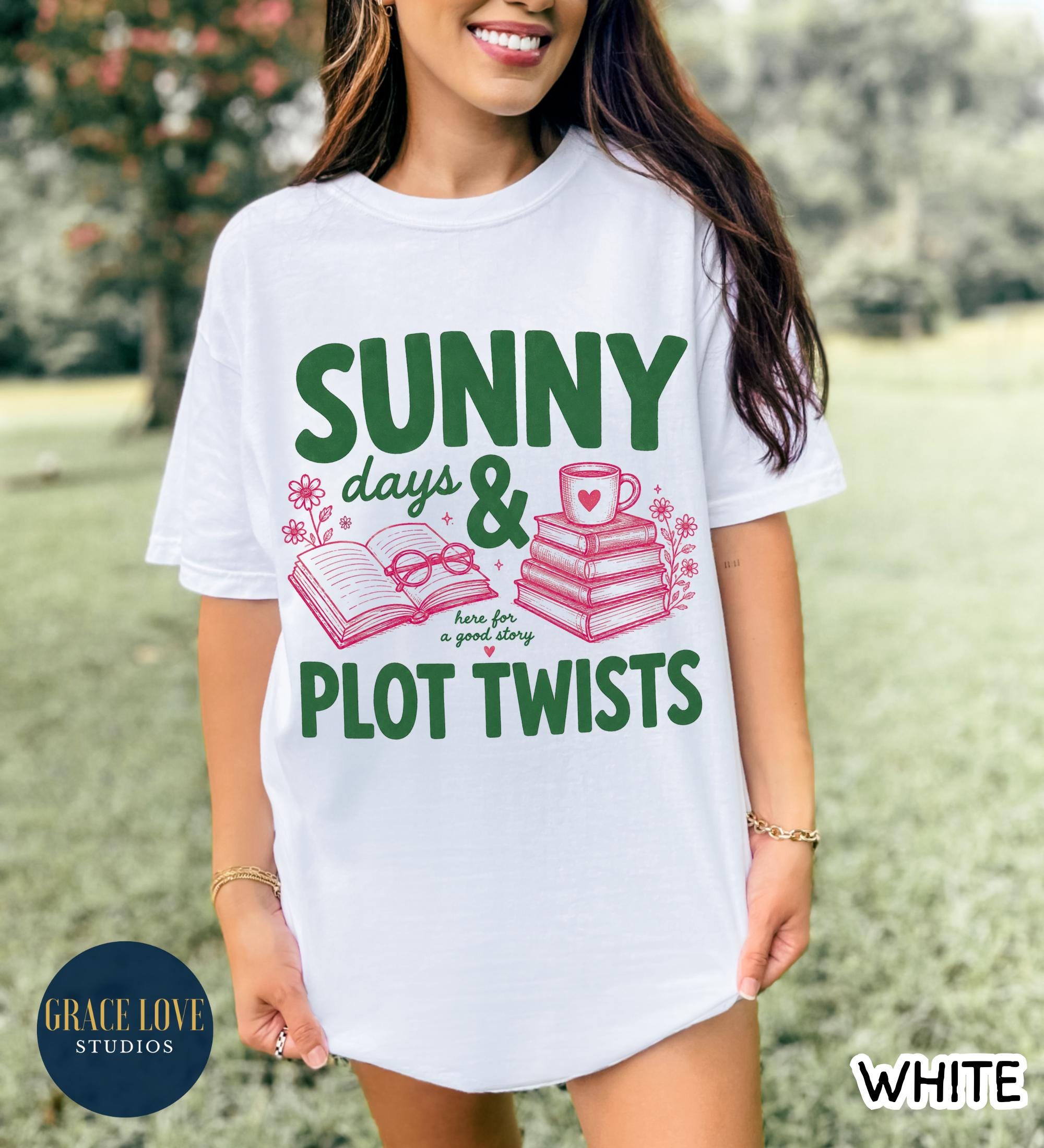 Sunny Days Plot Twists Summer Comfort Colors Book Lover Booktok Literary Readers (3)