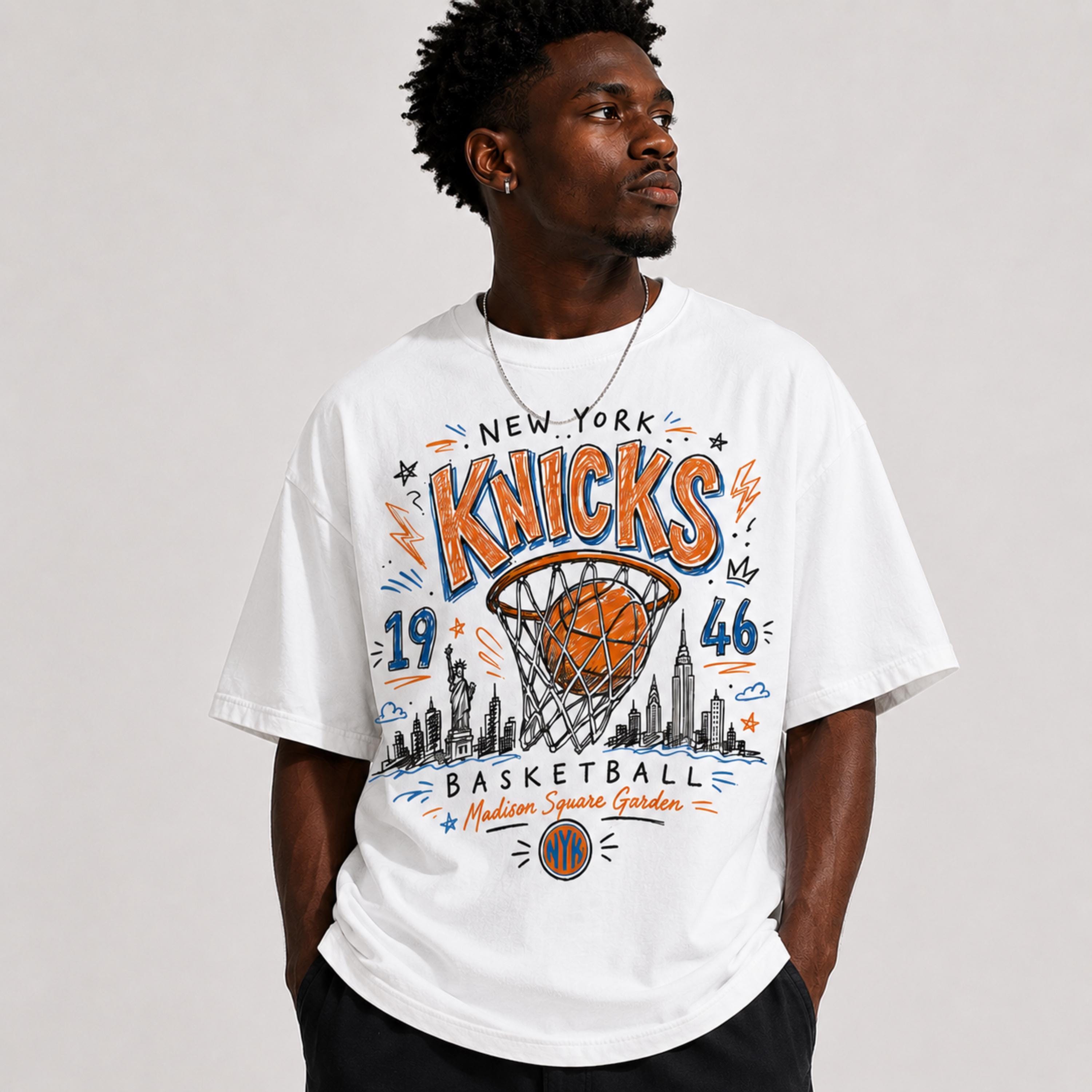 York Basketball Retro Nyc Hoops Tee Vintage Streetwear Sports Comfort Colors (3)