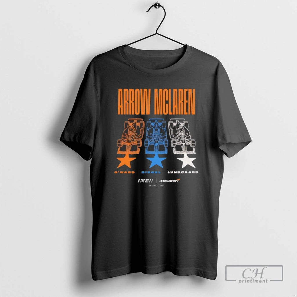 2025 Arrow Mclaren Racing Team Oward Siegel Lundcaard T Shirts