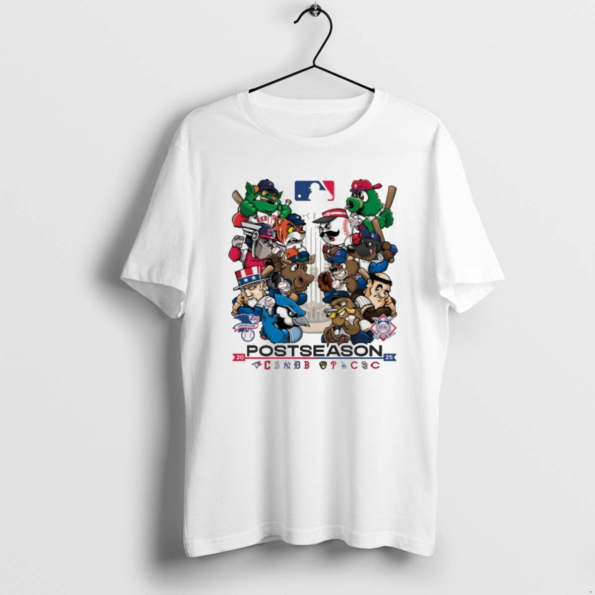 2025 Mlb Postseason October Baseball Mascot T Shirts