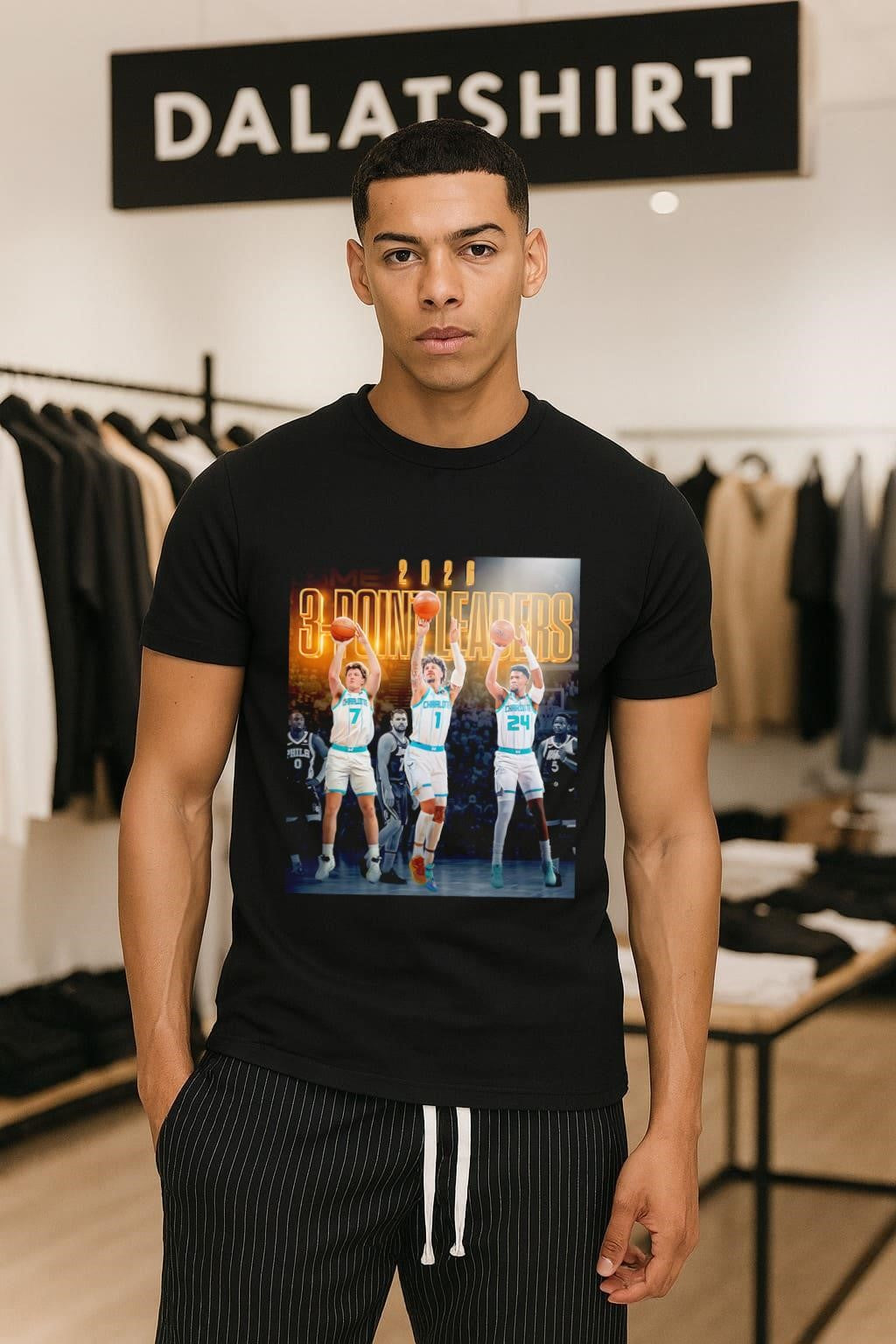 2026 3-Point Leaders Charlotte basketball players graphic shirt