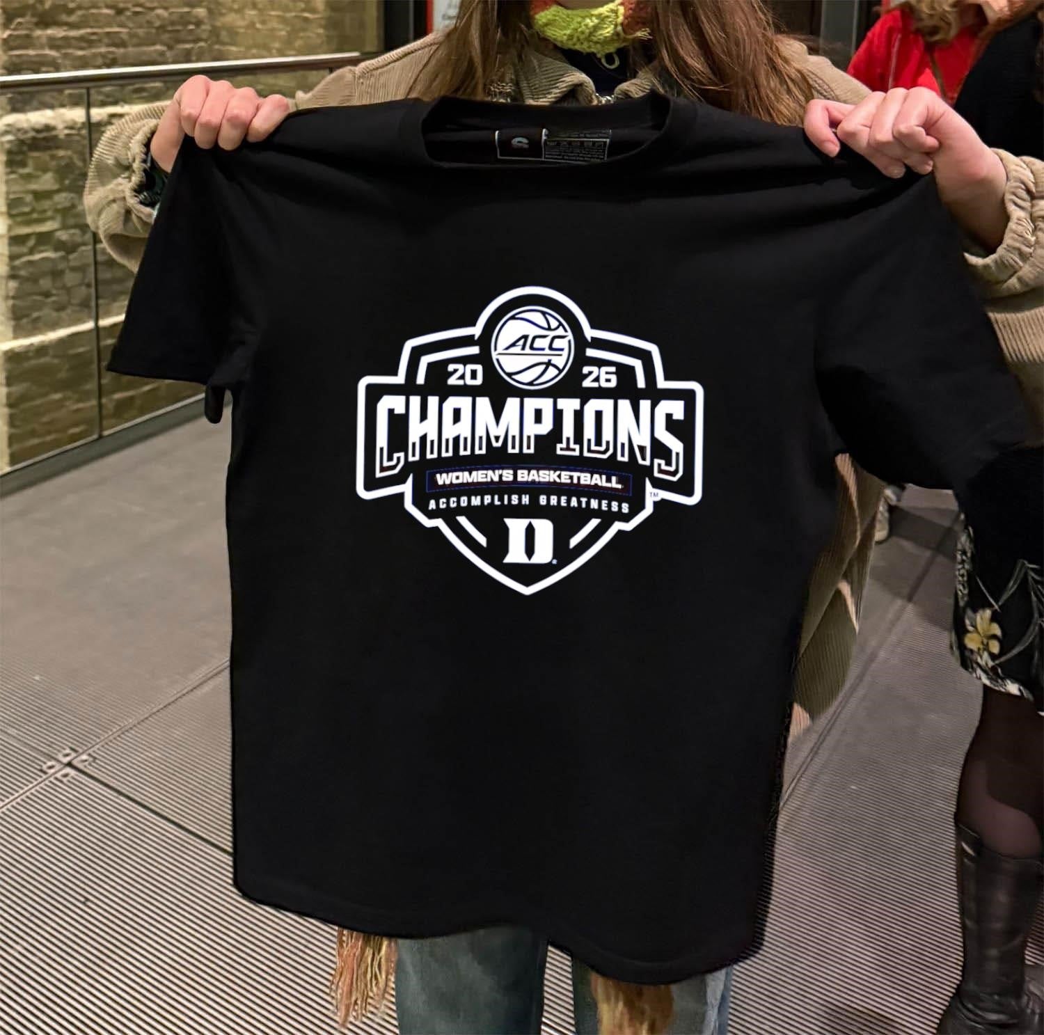 2026 Acc Champions Women’s Basketball Accomplish Greatness Duke shirt