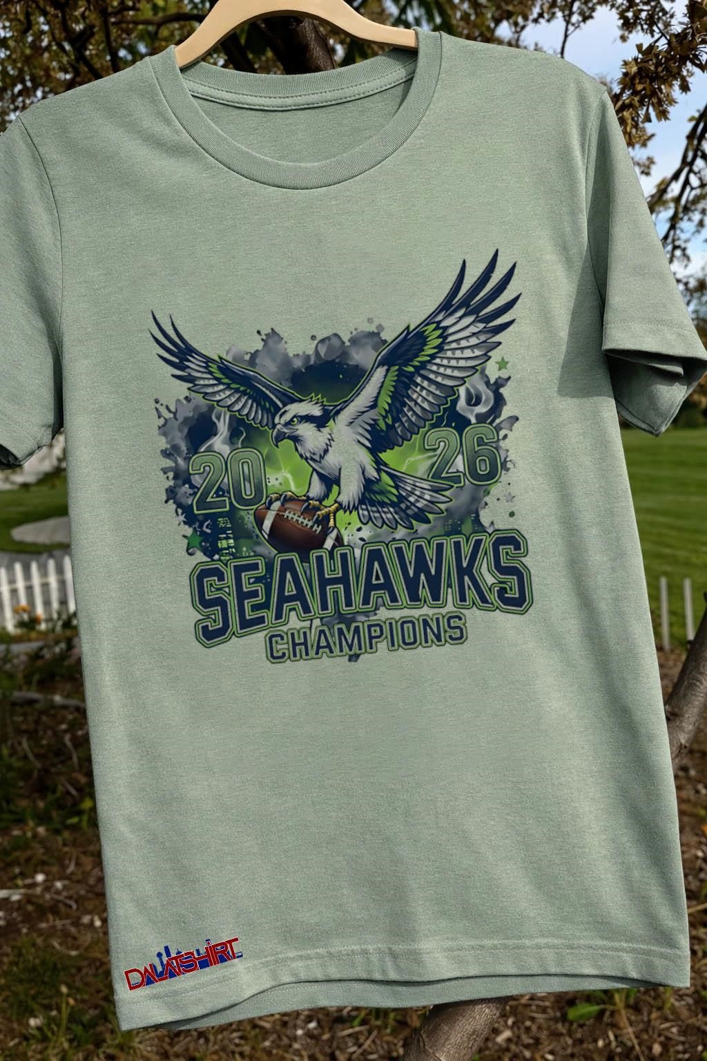 2026 Seahawks Champions Flying Eagle With Football Sport shirt