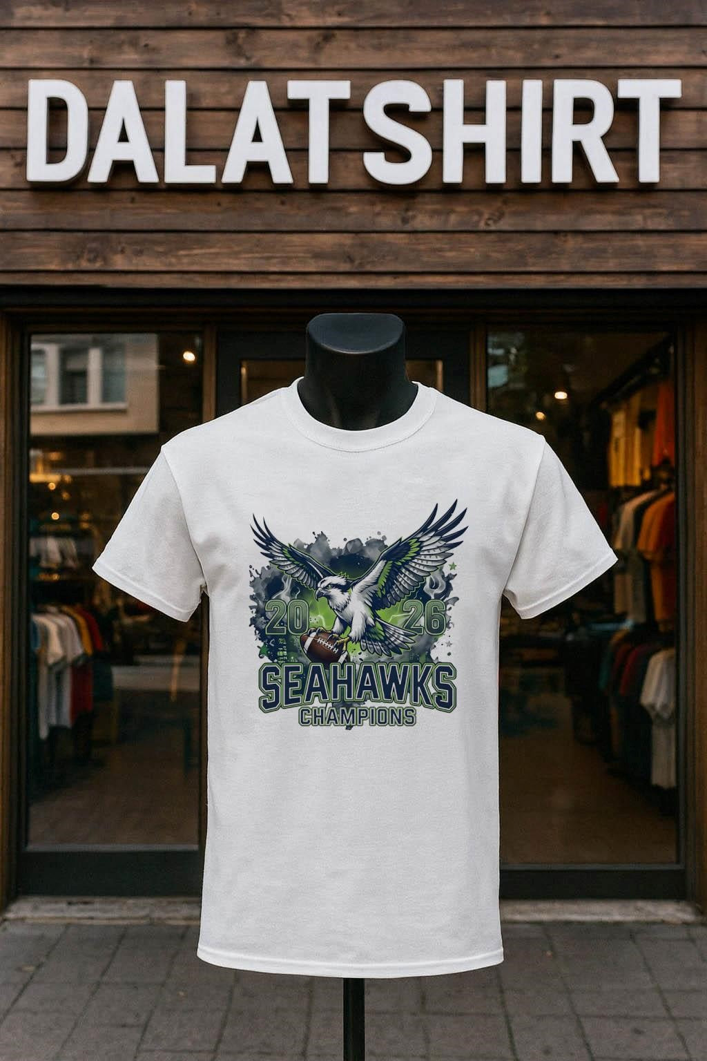 2026 Seahawks Champions Flying Eagle With Football Sport shirt
