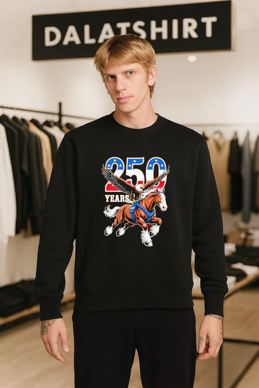 250 Years American Eagle Riding Horse shirt