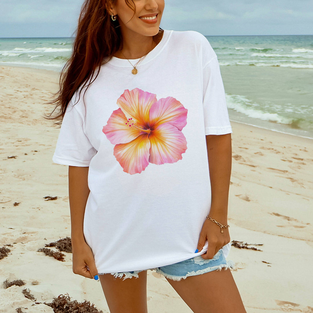 Hibiscus Tee | Floral Tee | Tropical
