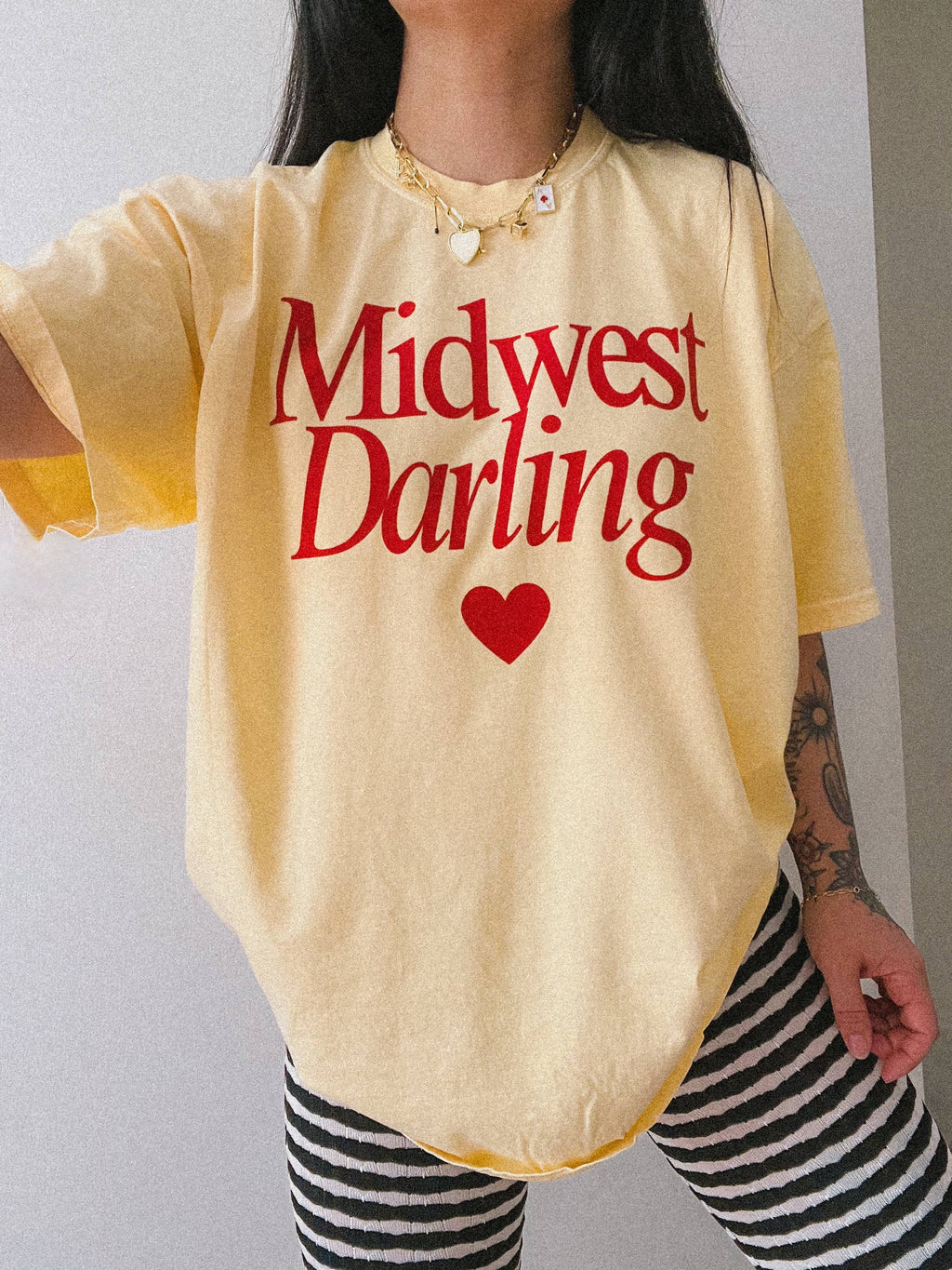 Midwest Darling Womens Graphic Tee - Butter Yellow