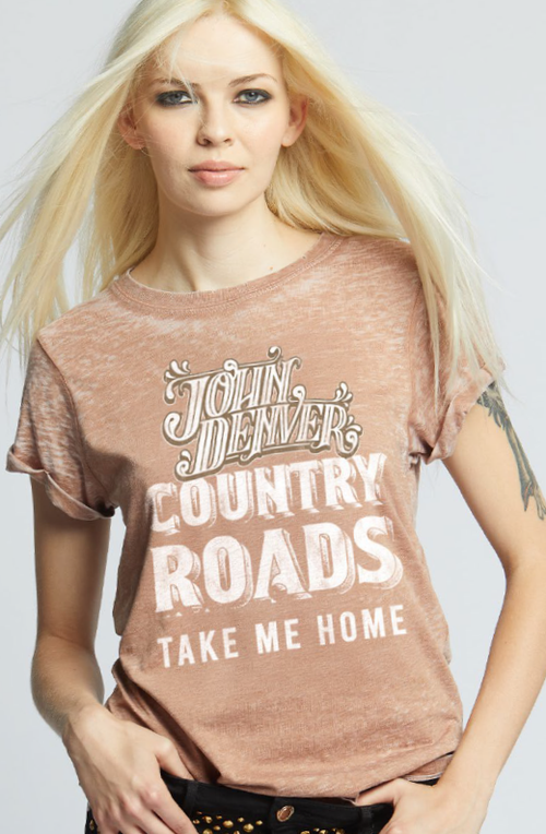 303618 - 730 John Denver Graphic Burn Out Tee