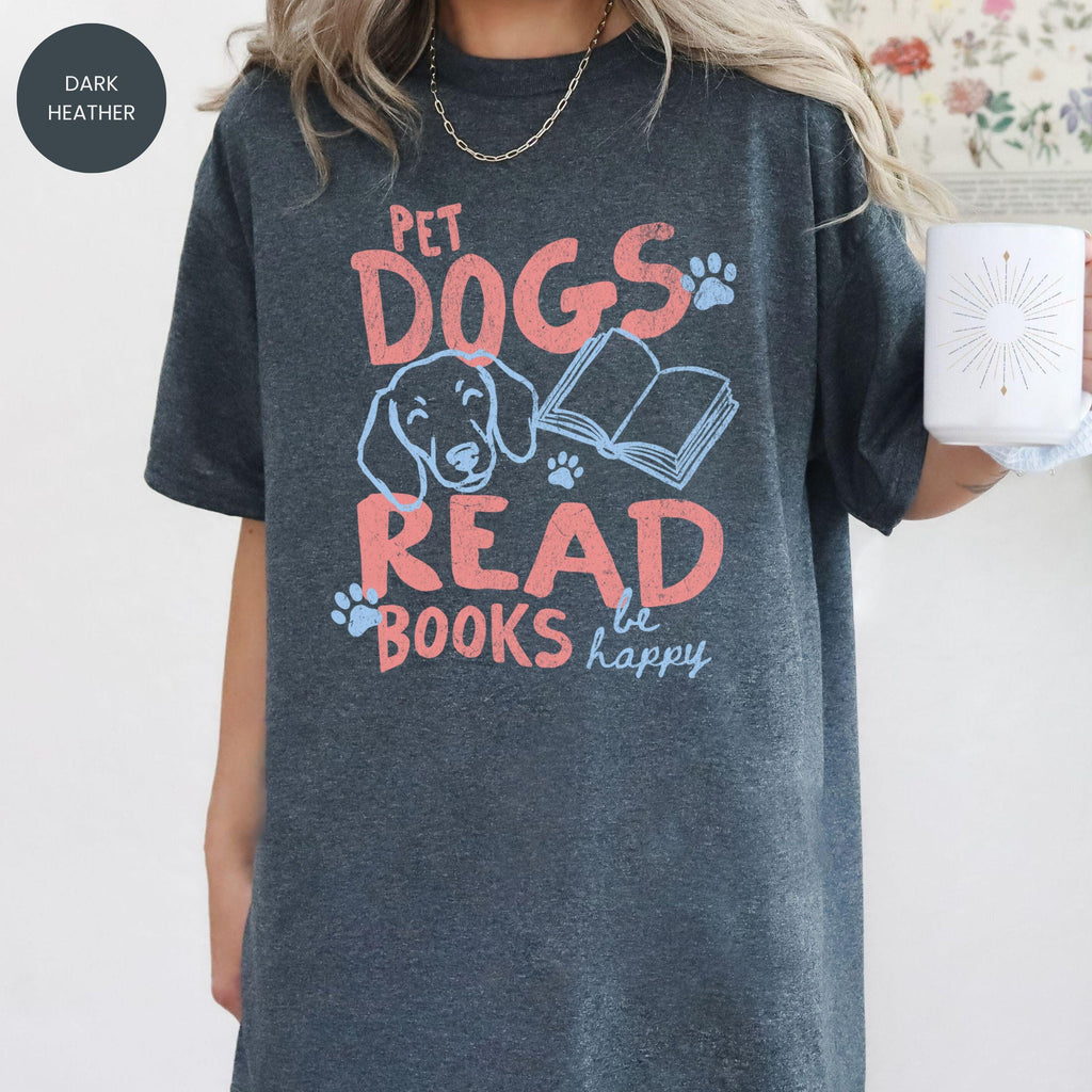 Pet Dogs Read Books Happy Dachshund Book Lover Tee Bookish Librarian Summer Dog Mom (4)