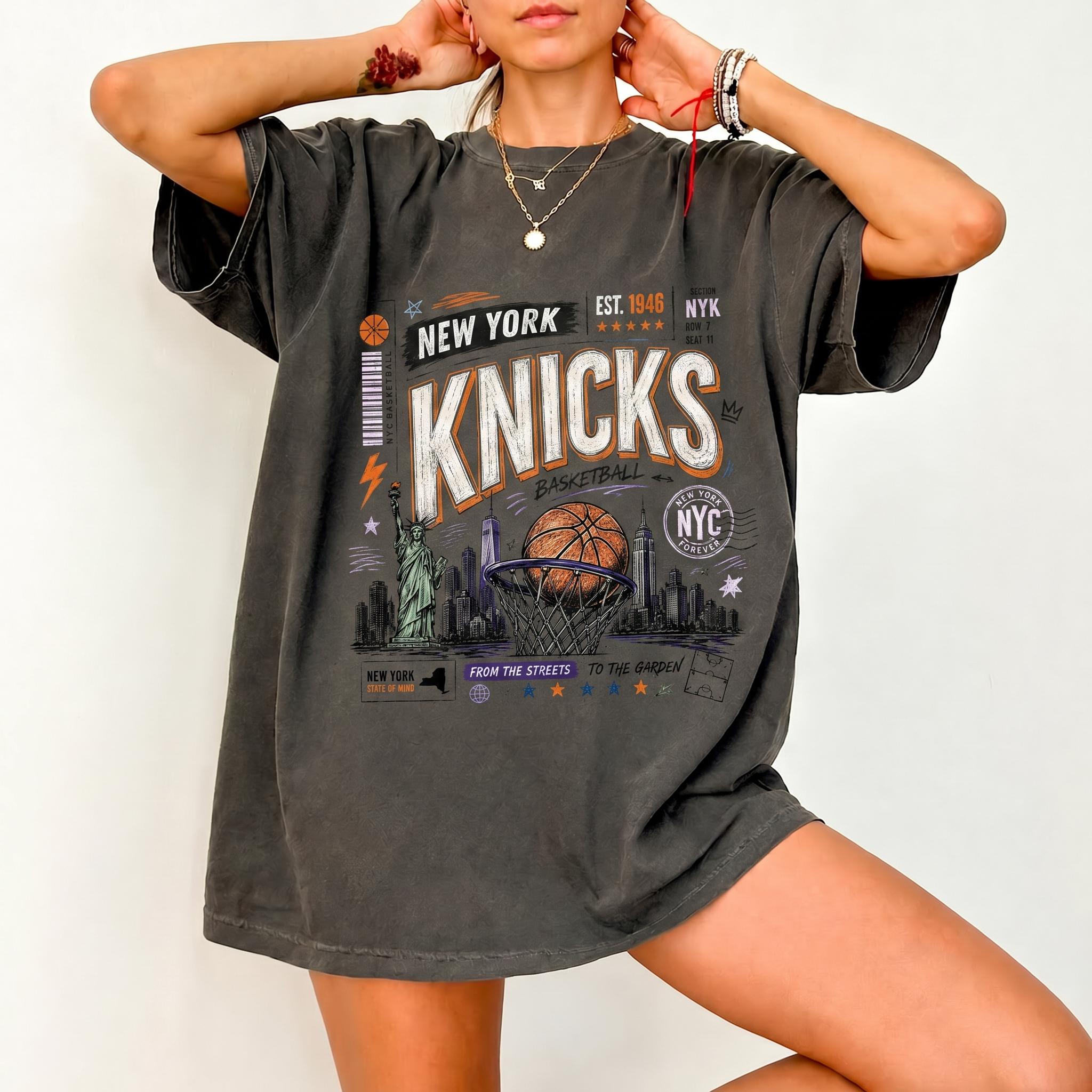 Comfort Colors York Basketball Retro Nyc Hoops Tee Vintage Streetwear Sports Comfort Colors (4)