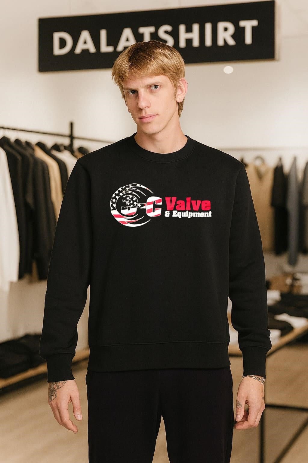 3-C Valve & Equipment American Flag Logo shirt