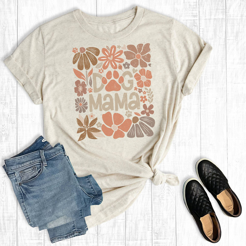 Boho Floral Dog Mama Graphic Tee