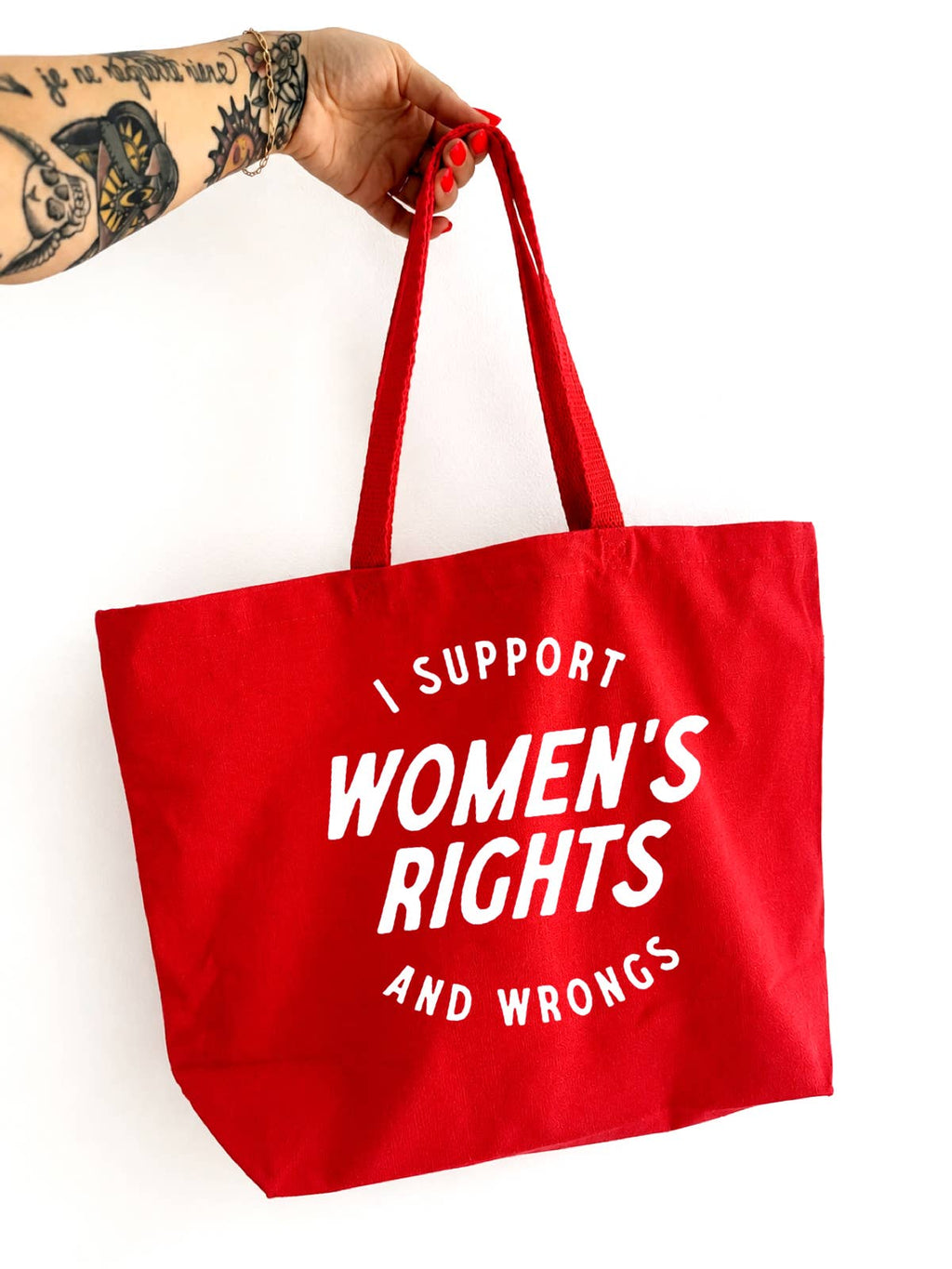 I Support Women’S Rights and Wrongs Tote - Red