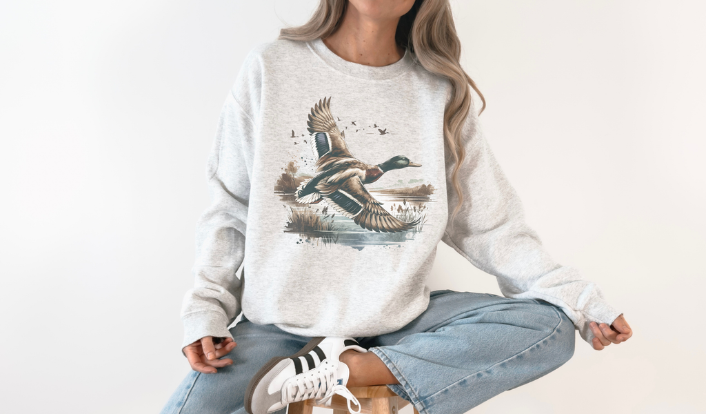 Vintage Mallard Wilderness Crew Neck Duck Sweatshirt