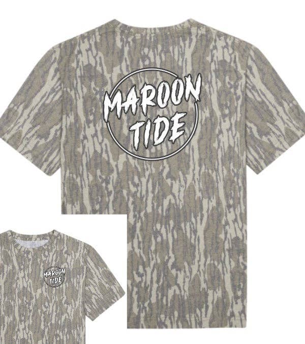 Custom Front and Back Mascot Camo Graphic Tee