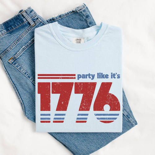 1776 Graphic Shirt Retro Patriotic USA Tee Party 4th of July