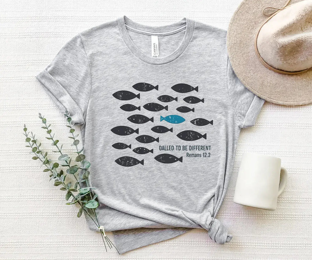 Called To Be Different, Fish Graphic, Christian Tee