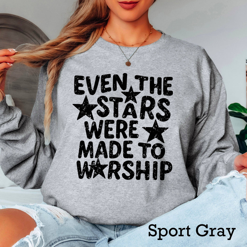 Even the Stars Were Made Long Sleeve Christian Shirt