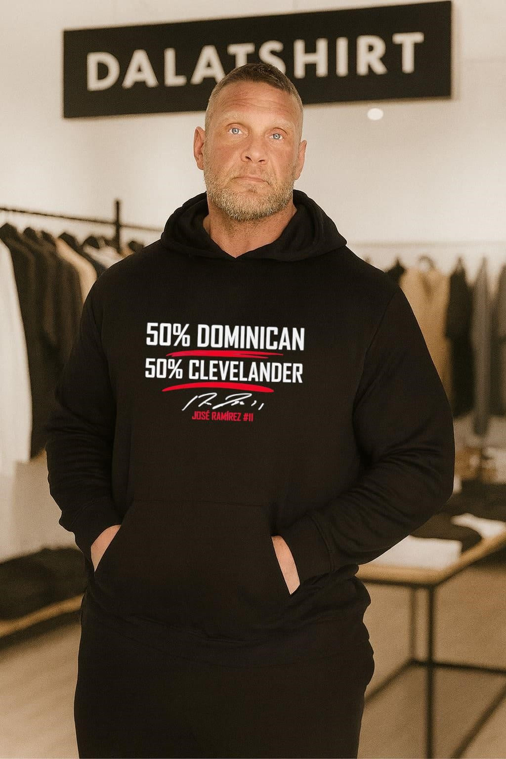 50% Dominican 50% Clevelander José Ramírez Signature Number 11 shirt