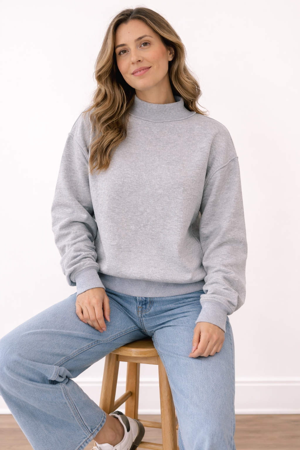 Mock Neck Sweatshirt Blank, Mock Neck Sweatshirt Reversible
