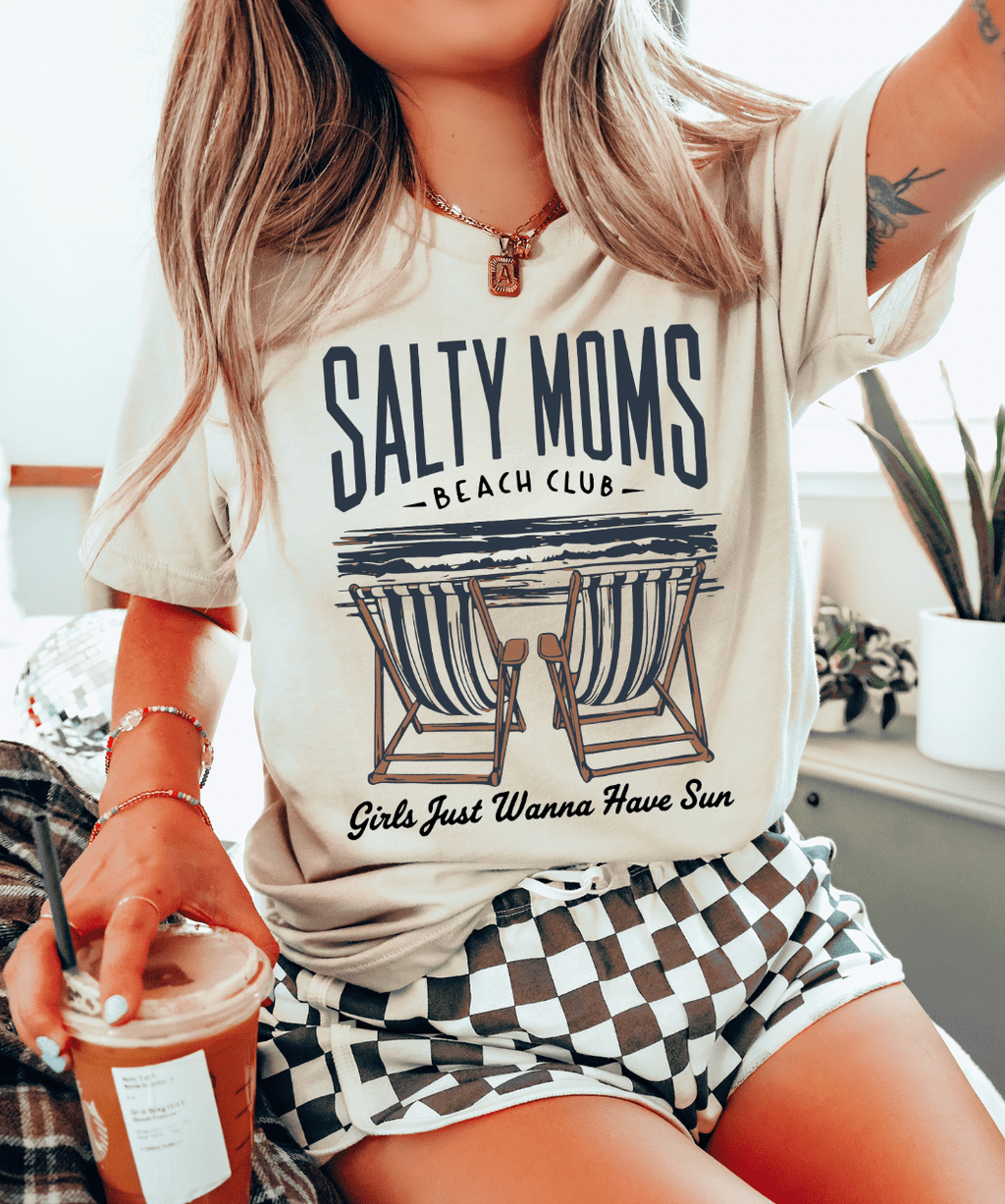 Salty Moms Beach Club - Cream Tee