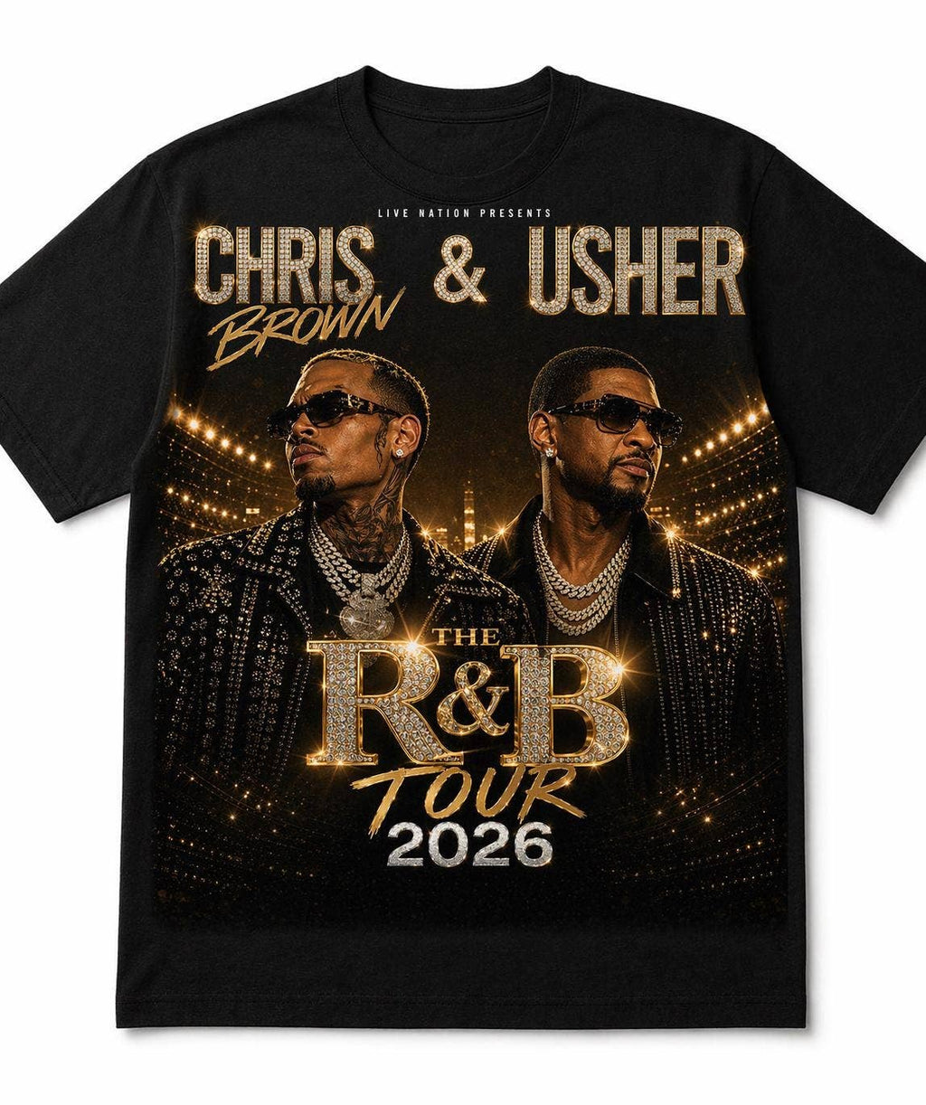 Chris Brown Usher R&B Tour 2026 Lux Concert Tee