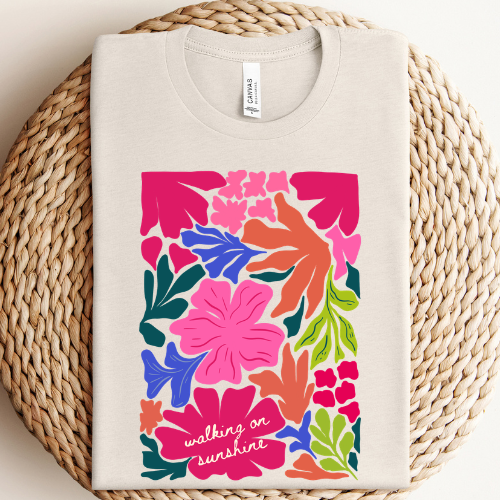 Shine Floral Summer Graphic Tee