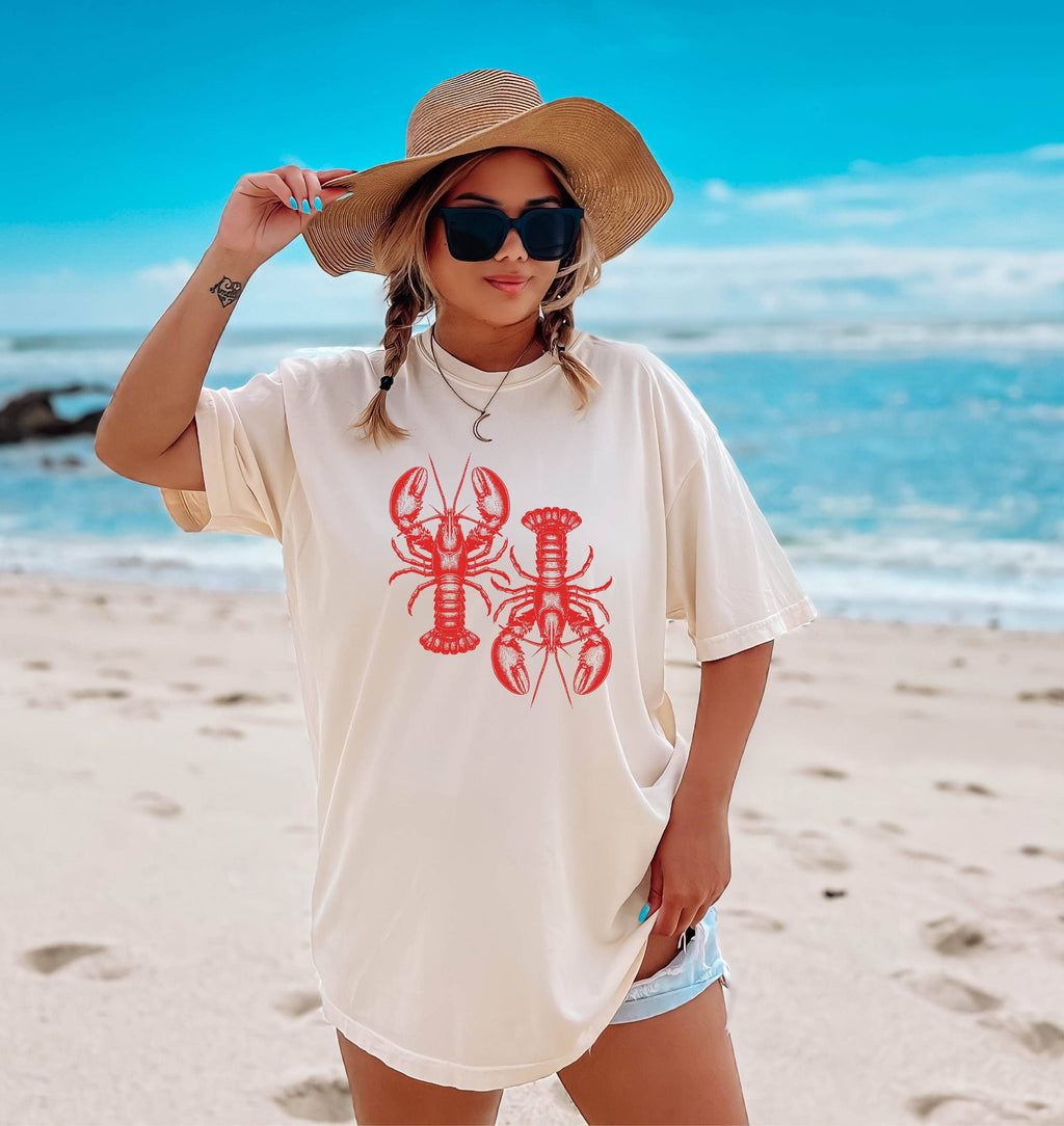 Lobster Top, Graphic Tees Coastal, Graphic Tee Shirts