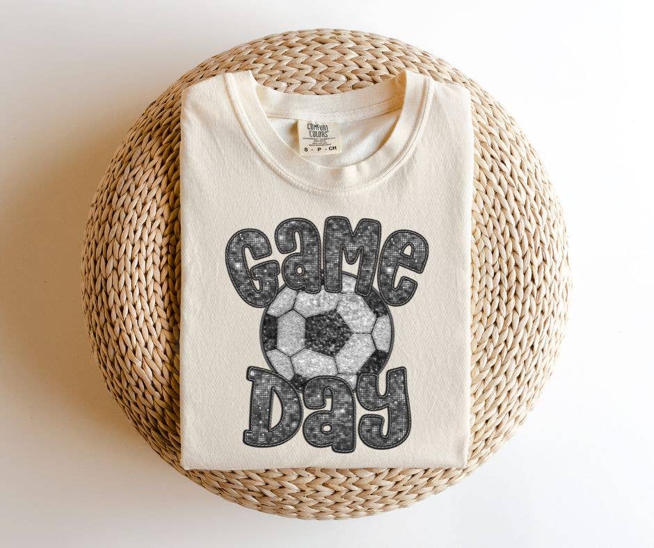 Faux Sequined Soccer Game Day