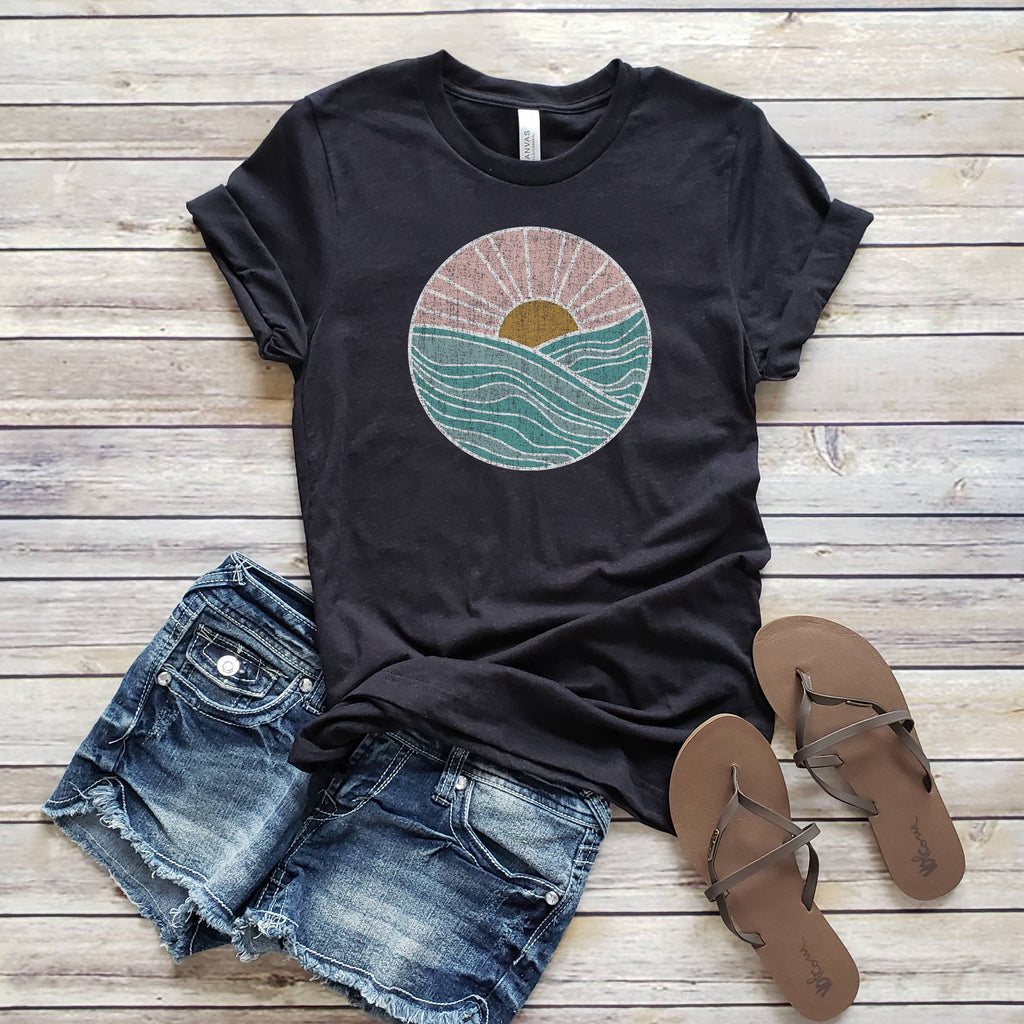 Pink Sunset Tee | Summer | Sunset | Sizes XS-2XL