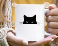 Cat Peaking -  Funny Cute Cat Coffee Mug