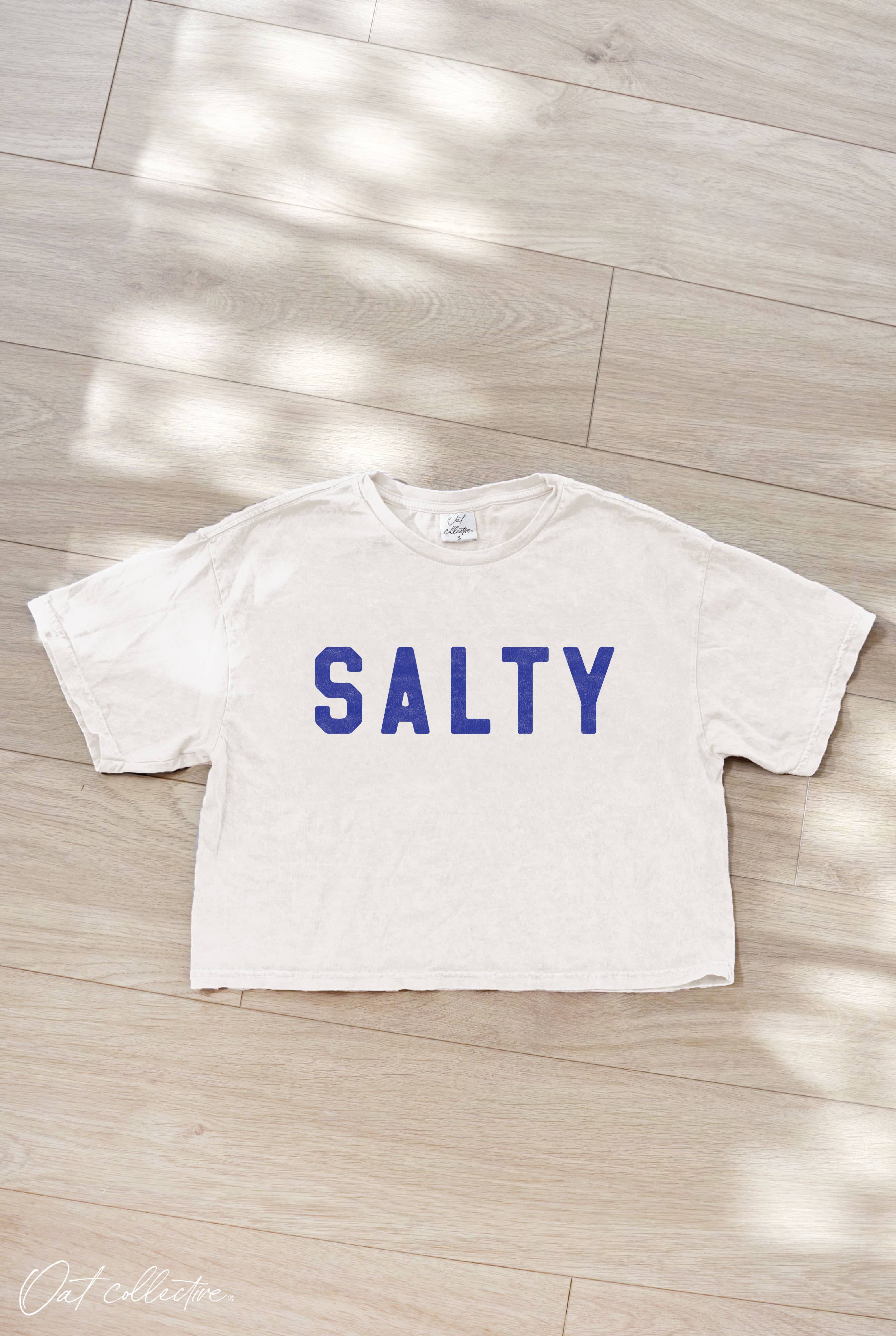 Salty Cropped Mineral Graphic Top