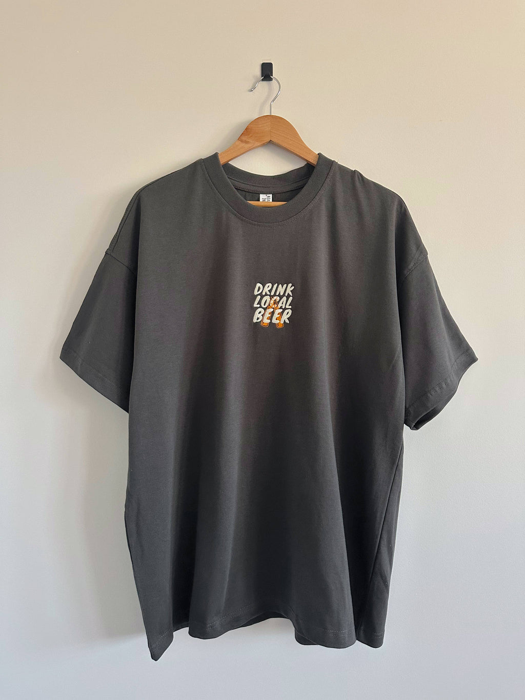 Drink Local Beer T-Shirt - Asphalt