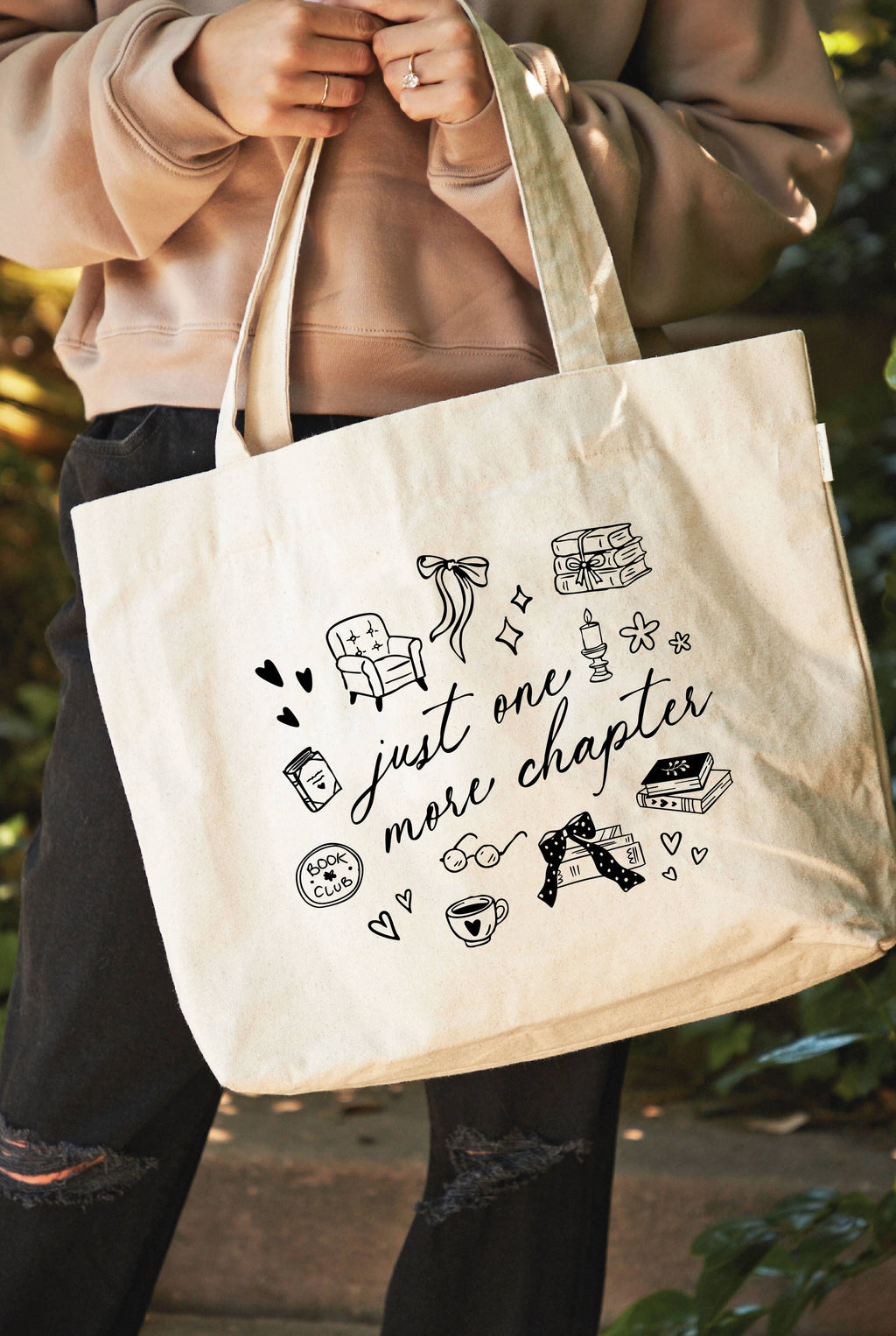 Just One More Chapter Canvas Tote Bag