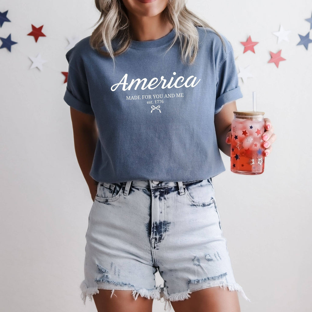 American Made For You and Me Tee - 4Th of July Graphic Tee