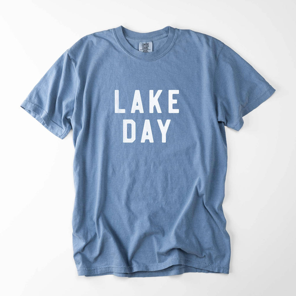 Lake Day Garment Dyed T-Shirt, Summer Graphic Tee